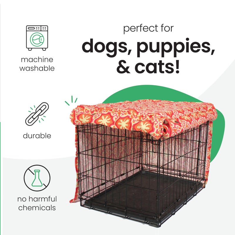 Molly Mutt Papillon Dog Crate Cover, 100% Cotton Canvas Cover with 2 Roll-Up Panels, Ideal for Dog or Cat Crate, Durable, Washable, and Free of Harmful Chemicals, 30" x 21" x 24" - Image 3
